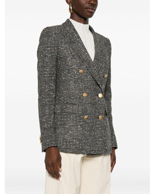 Tagliatore Gray Tailored Double-Breasted Jacket