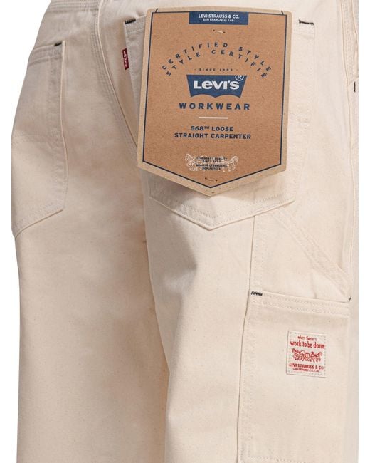 Levi's Natural "Carpenter 568 Loose Straight" Jeans for men