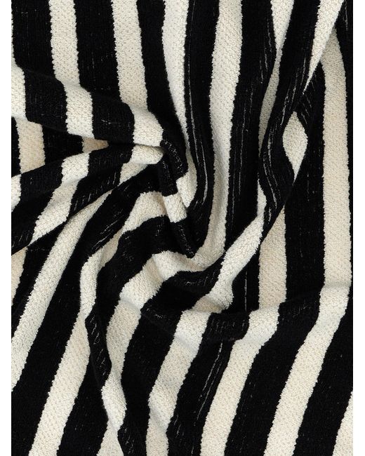 Jacquemus Beach Towel 'la Serviette Rayures' in het Black