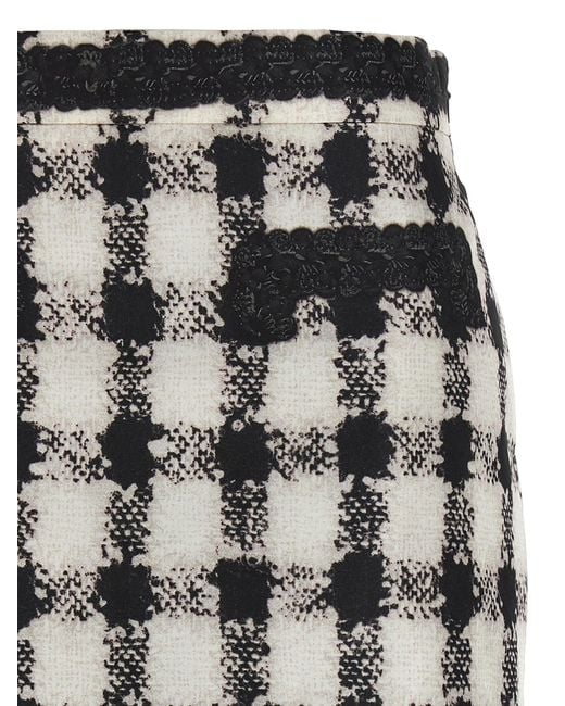 Moschino Black 'Texture' Print Mini Skirt