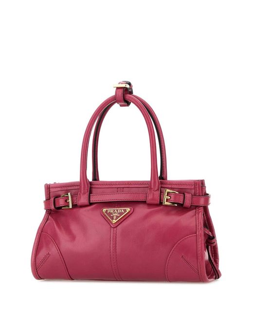 Prada Red Fuchsia Leather Mini Bonnie Handbag