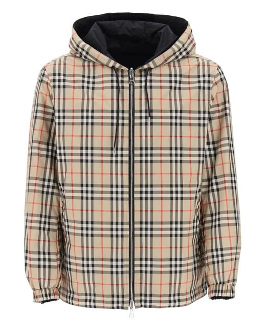 Burberry Stretton reversibler Windbreaker in Natural für Herren