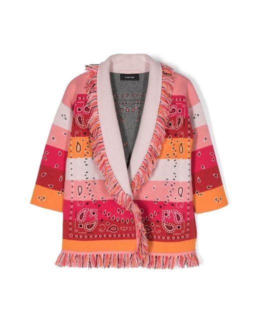 Alanui Pink Striped Bandana Jacquard Card