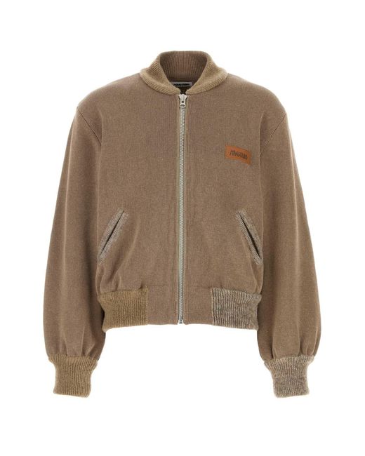 Magliano Brown Biscuit Cotton Blend Bomber Jacket 88_Sand Giubbini