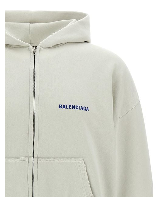 Balenciaga Gray Back Sweatshirt Beige