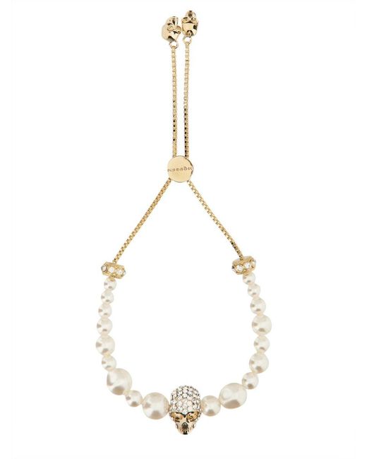 Alexander Mc Queen "Skull" Bracelet Alexander McQueen en coloris Natural