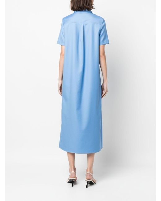 Loulou de Saison Blue Buttoned Long Dress Clothing