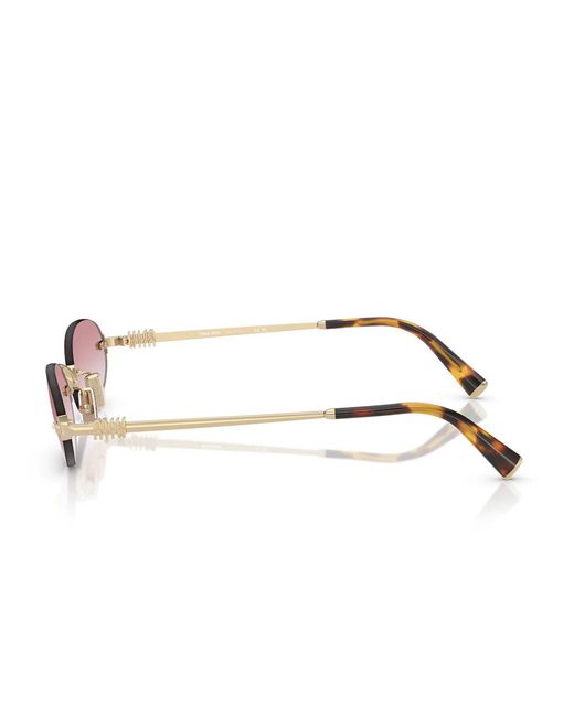 Miu Miu Pink Sonnenbrille Mua54 S Zvn70 O Gold/Rosa Farbverlauf Damen