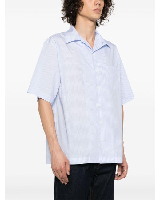Camisa a rayas Prada de hombre de color White