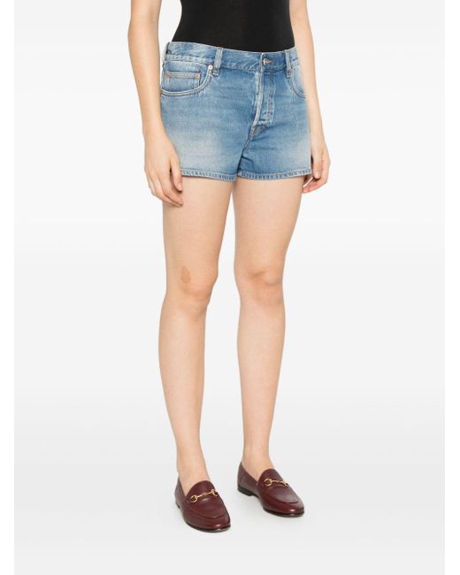 Gucci Blue Denim Cotton Shorts
