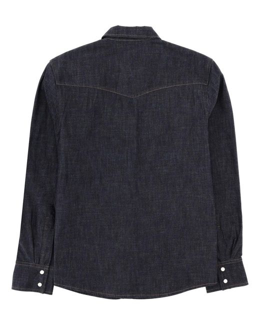 A.P.C. Blue "Western" Shirt for men