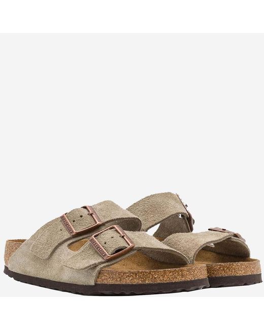 Birkenstock Brown Suede Sandals With Adjustable Straps