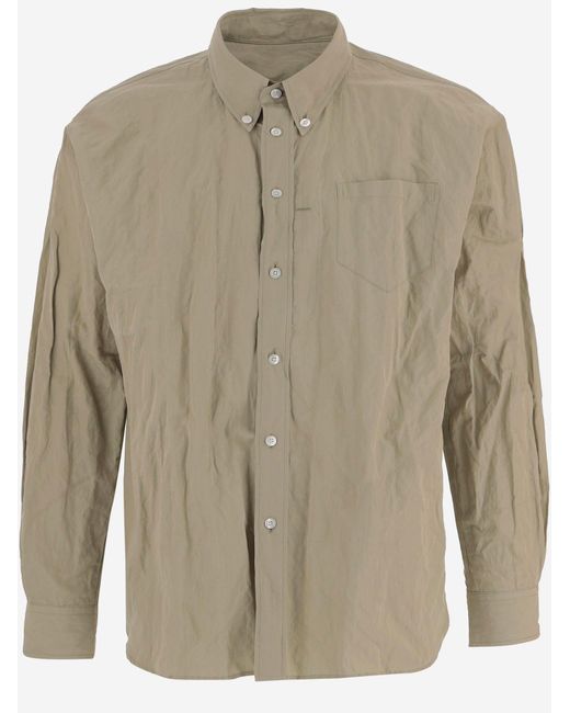 Willy Chavarria Natural Cotton Blend Shirt With A Crinkled Texture for men