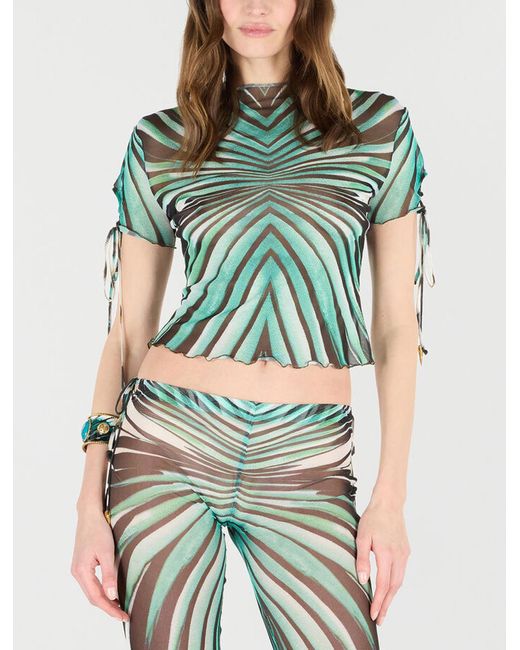 Roberto Cavalli Green T Shirts And Polos