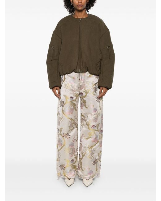 Helmut Lang Green Cocoon Bomber Jacket