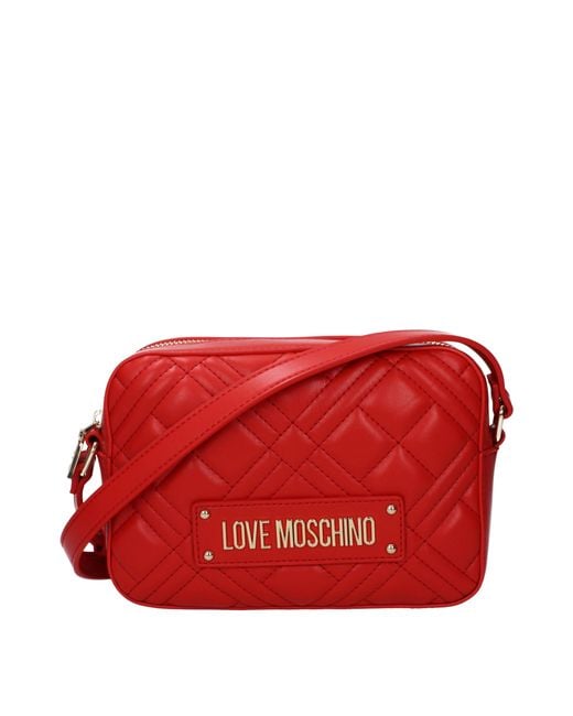 Love Moschino Red Crossbody Bags Polyurethane