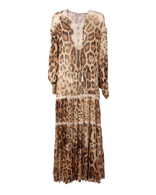Ermanno Scervino Natural Abito Lungo Con Sottoveste
