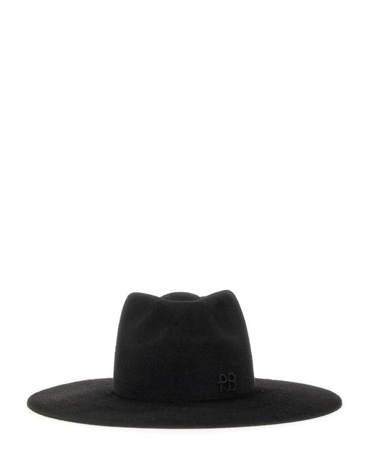 Ruslan Baginskiy White Logo-Detail Felt Fedora Hat