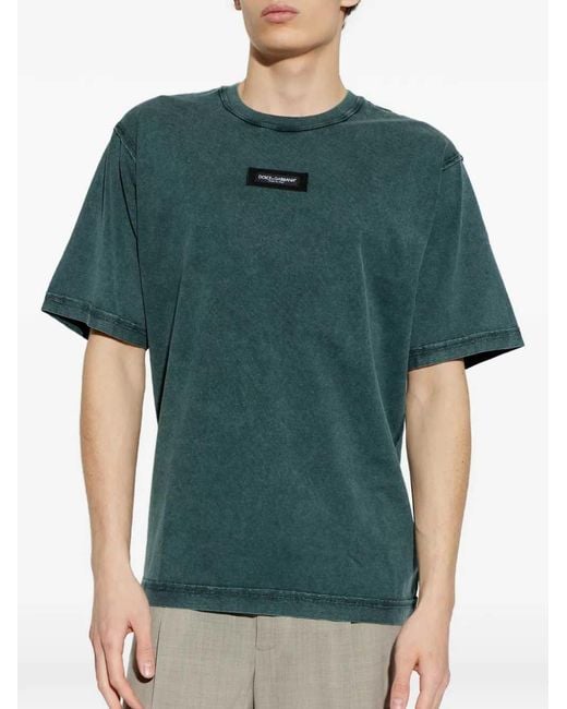 Dolce & Gabbana Green Short Sleeved T Shirt