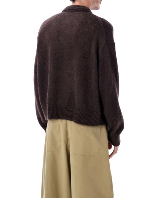 Studio Nicholson Multicolor Dune Superkid Mohair Polo Sweater for men