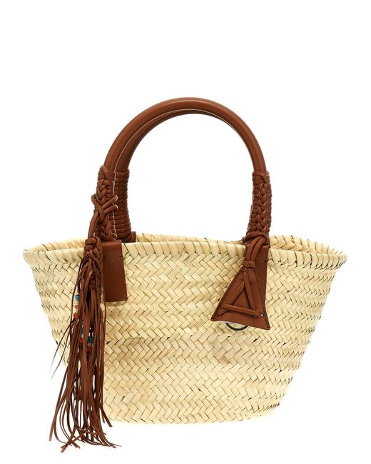 Alanui 'icoon Palmblad Klein' Handtas in het Metallic