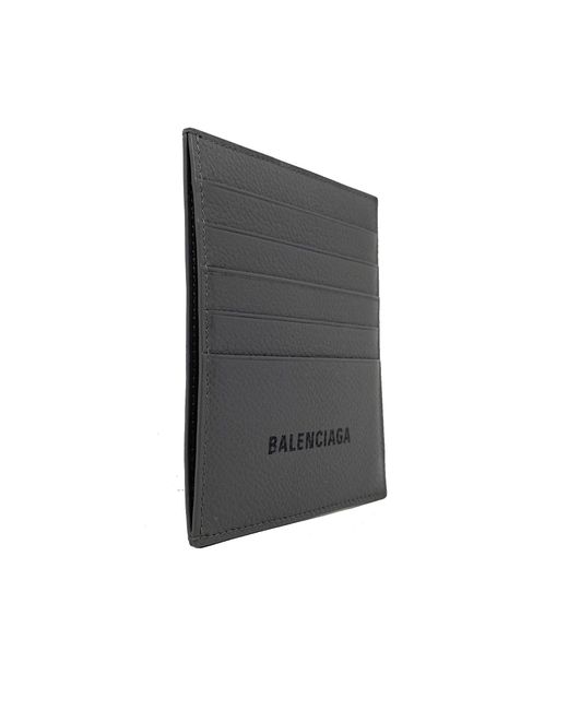 Porte-cartes à logo Balenciaga pour homme en coloris Gray