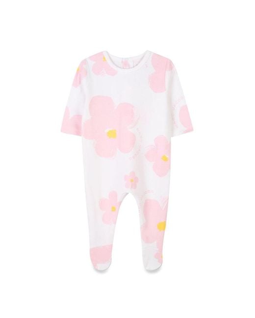 Marc Jacobs Pink Pajama Set With Bib And Hat