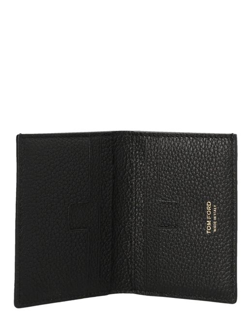 Tom Ford Logo Print Wallet in het Black voor heren