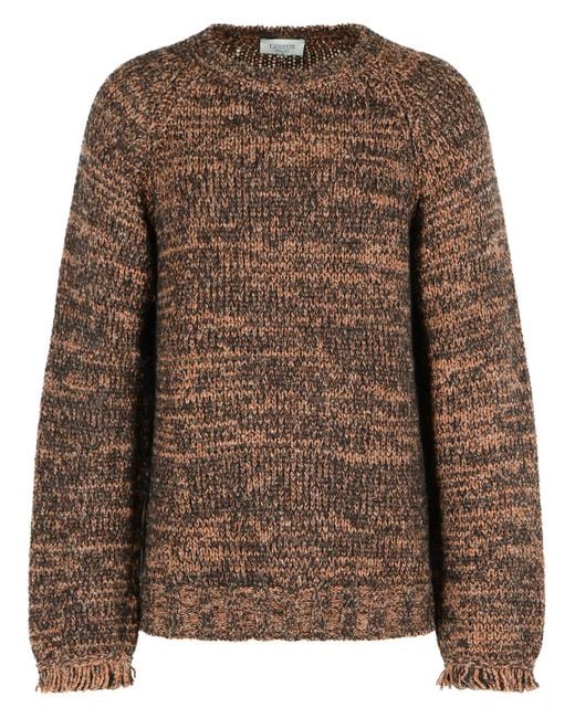Laneus Brown Multi Alpaca Blend Sweater