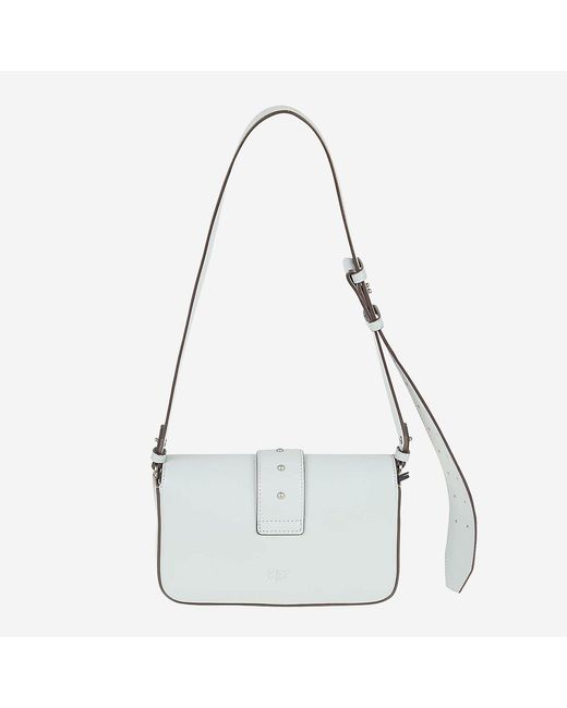 Pinko Gray Mini Leather Bag