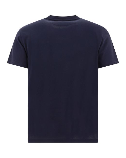 T Shirt With V Logotipo Signature Patch Valentino de color Blue