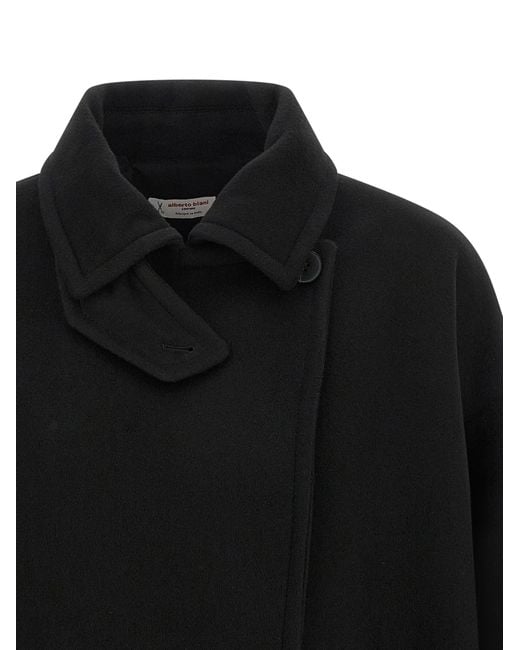 Alberto Biani Black Double Breasted Caban