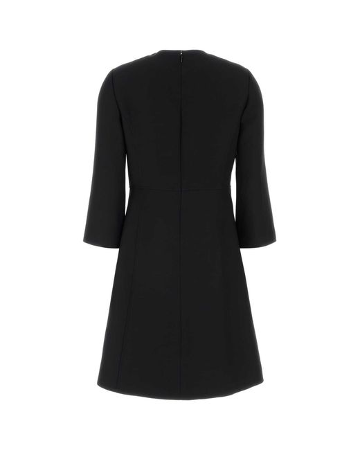 Valentino Garavani Black Crepe Couture Dress
