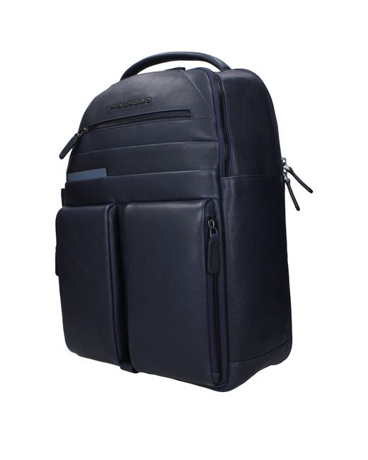 Piquadro Blue Zaini E Marsupi Uomo Pelle Blu