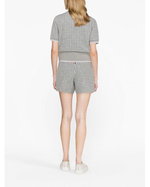 Thom Browne Gray Tweed Cotton Shorts