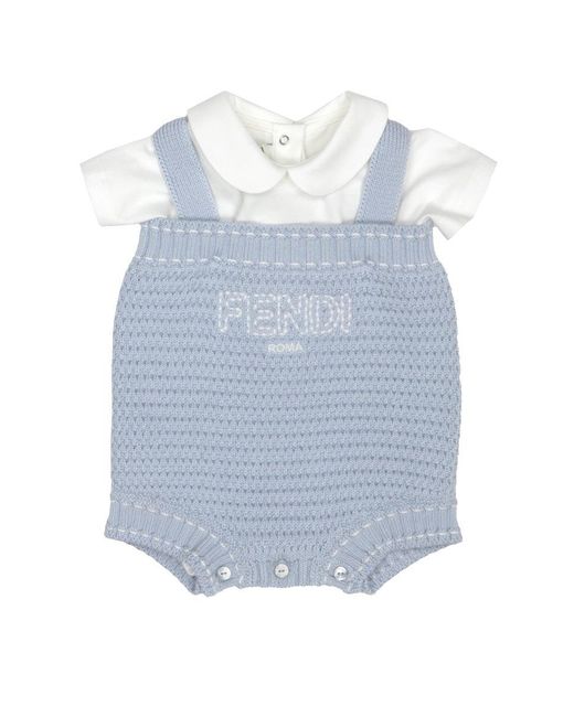 Fendi Blue Romper "Saddlery"