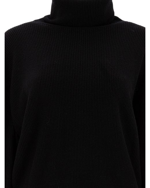 Brunello Cucinelli Geribbeld Turtleneck -trui in het Black