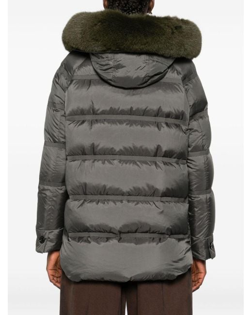Peuterey Hooded Midi Down Jas in het Gray