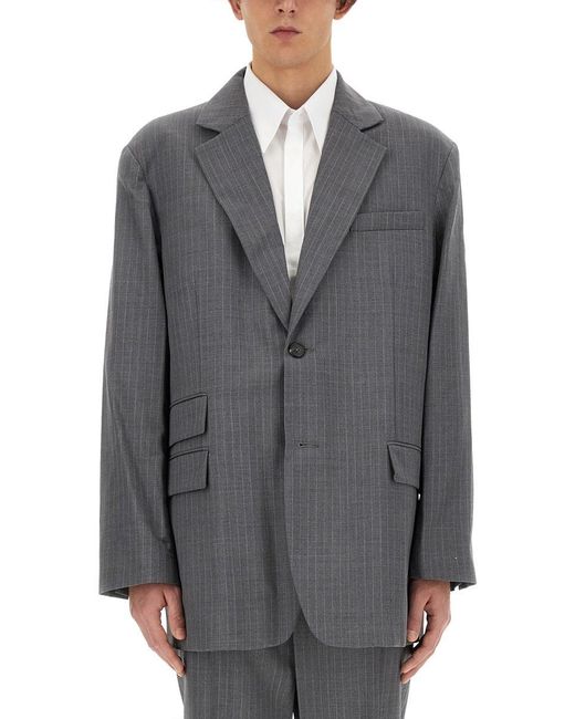 Helmut Lang Gray Virgin Wool Jacket for men