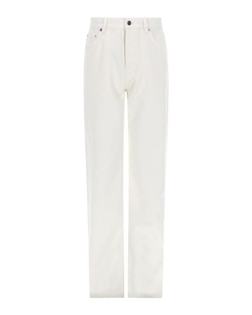 Gucci White Cotton Denim Jeans