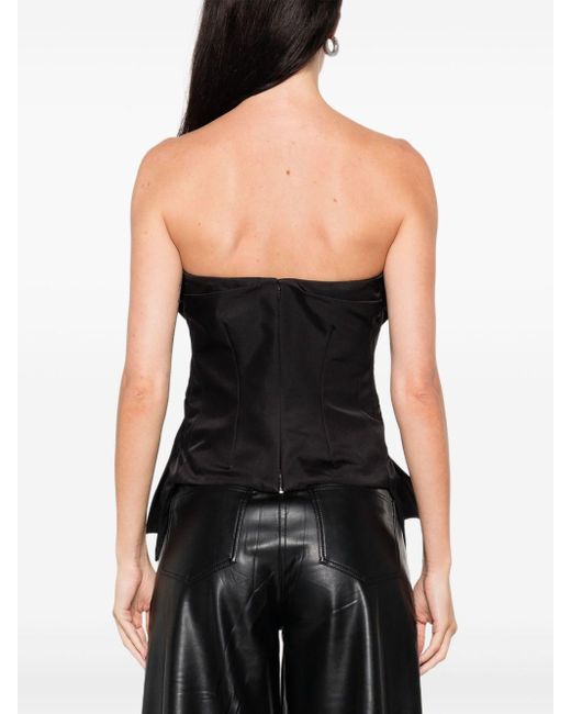 Alexander McQueen Black Strapless Corset Top