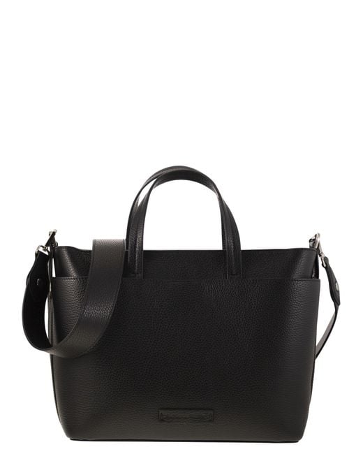 トートバッグ FABIANA FILIPPI Leather bag with diamond thread Fabiana Filippi Leather Bag With Diamond Thread in Black