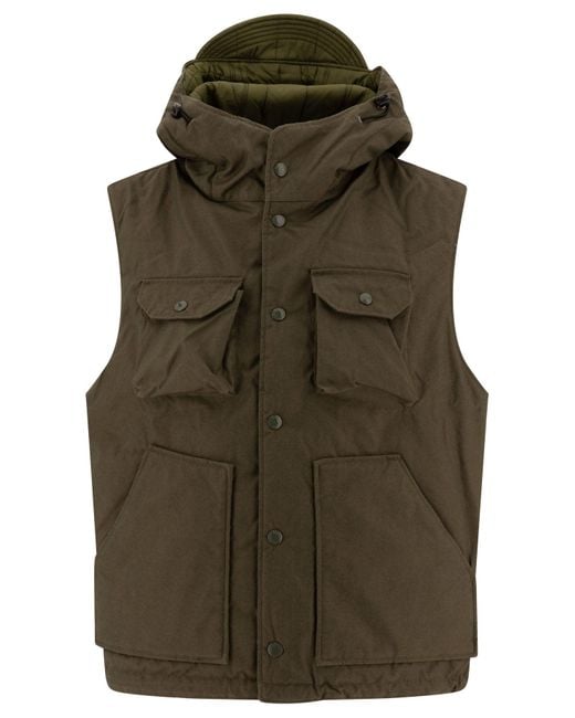 Engineered Garments Green "Field" Vest Jacket for men