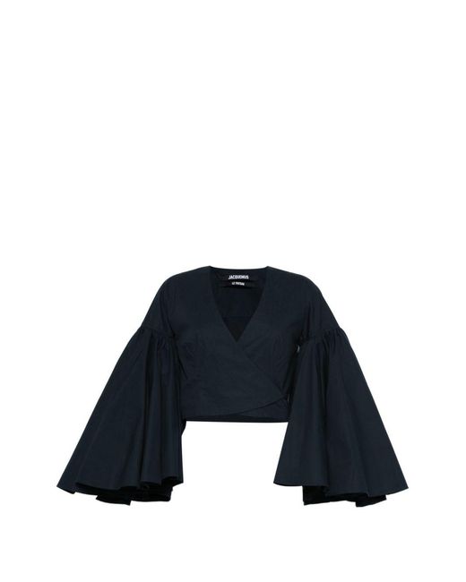 Jacquemus Blue The Paysan Wrap Top