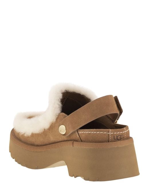 Ugg Brown Esmee Suede Clogs