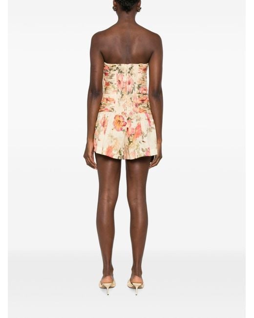 Zimmermann Pink Mahon Cotton Playsuit