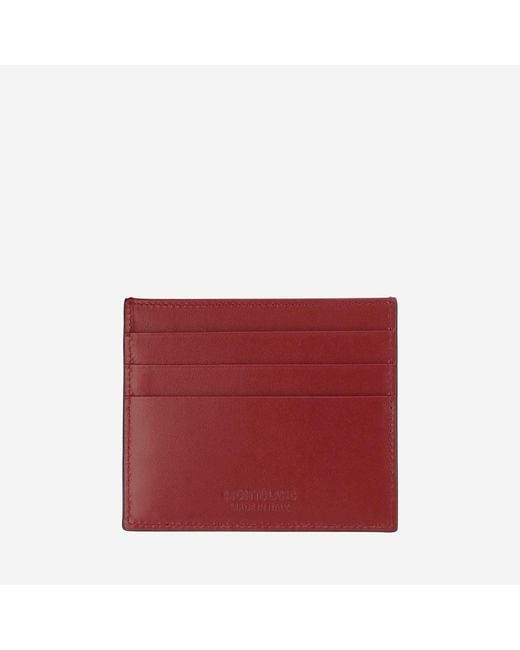 Montblanc Red Meisterstück Leather Cardholder for men