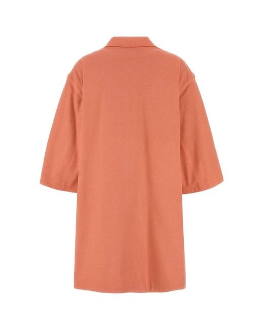 Prada Orange Piquet Overcoat