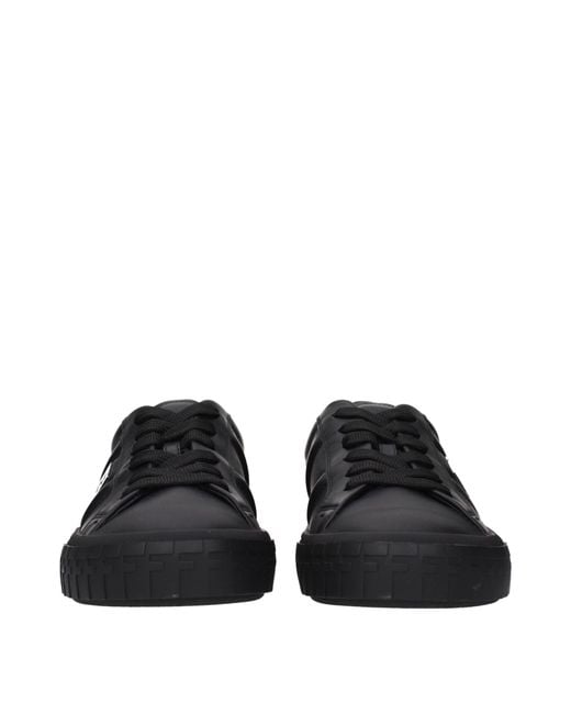 Fendi Black Domino Sneakers Leather for men