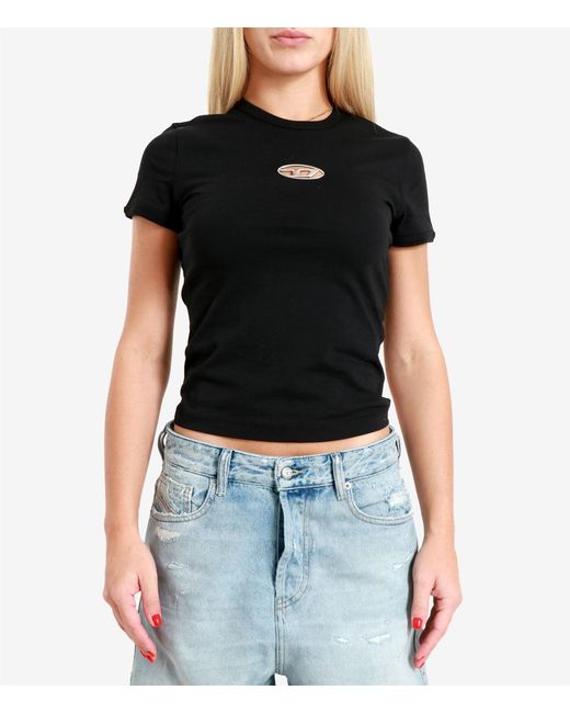 DIESEL Black T Shirts And Polos